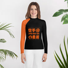 Load image into Gallery viewer, Youth Rash Guard - Ranked - Orange Belt