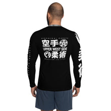 Load image into Gallery viewer, Men's Long Sleeve Rash Guard - B/W Samurai