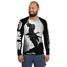 Load image into Gallery viewer, Men's Long Sleeve Rash Guard - B/W Samurai