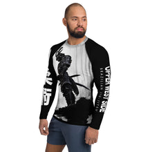 Load image into Gallery viewer, Men's Long Sleeve Rash Guard - B/W Samurai