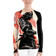 Load image into Gallery viewer, Women's Long Sleeve Rash Guard - Red Samurai