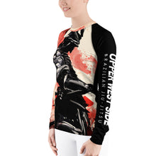 Load image into Gallery viewer, Women's Long Sleeve Rash Guard - Red Samurai
