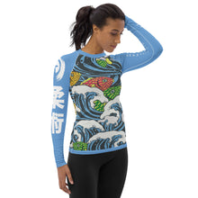 Load image into Gallery viewer, Women's Long Sleeve Rash Guard - Waves
