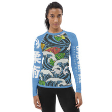 Load image into Gallery viewer, Women&#39;s Long Sleeve Rash Guard - Waves
