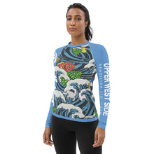 Load image into Gallery viewer, Women&#39;s Long Sleeve Rash Guard - Waves
